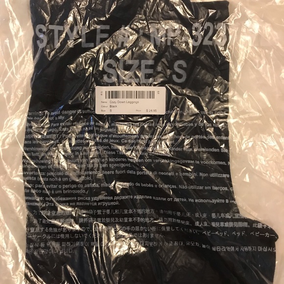 SOLD Cozy Down Leggings- black - Picture 2 of 5